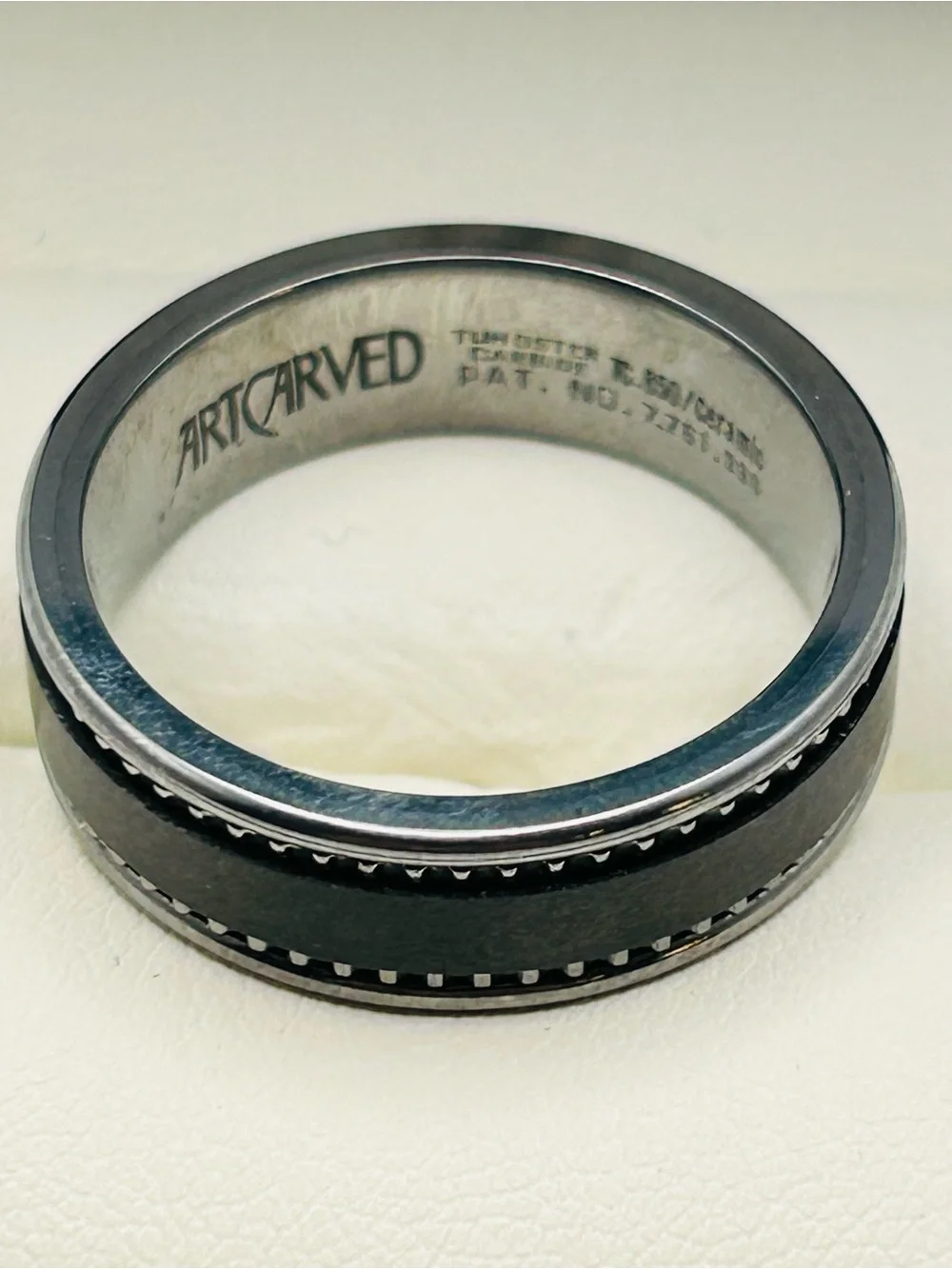 ArtCarved Men’s Tungsten Ring 8mm Wide Size 9.5 Comfort Fit
